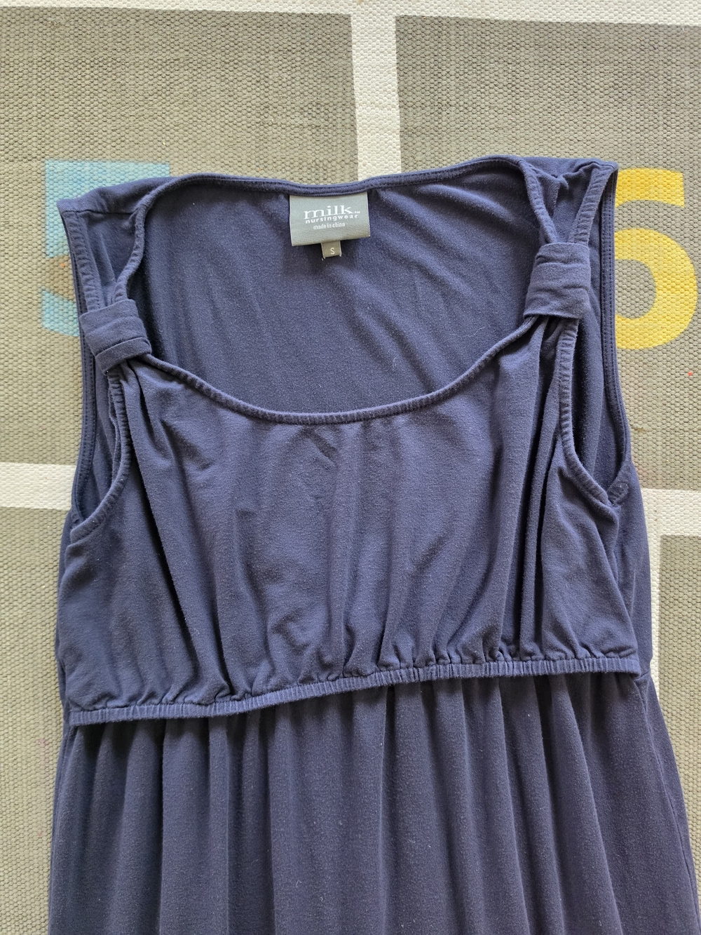 Navy HiLo Milk Nursingwear Dress